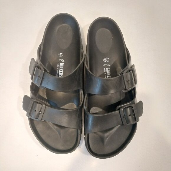 Birkenstock Slide Sandals Mens 10 10.5 (43) Black EVA Arizona Waterproof Shoes. - Picture 2 of 12
